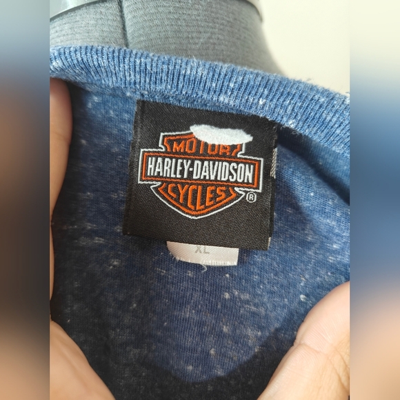🤍Harley Davidson Blue Long Sleeve Graphic Shirt Size XL - Picture 4 of 4